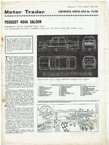 Peugeot 404 saloon 1965 - 404,