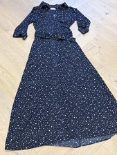 Never Fully Dressed Size 8 Navy Maxi Shirt Dress