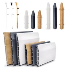 uPVC Skirting Board Plastic 5m Chamfered Roomline Grained PVC Skirt 100mm 150mm