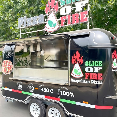 Food truck hot dog pizza - food,