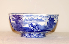 Blue & White Octagonal Bowl -