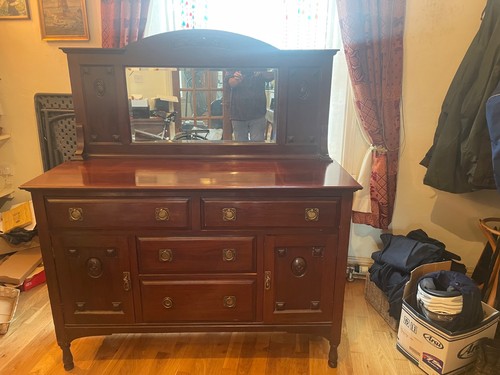 Edwardian mirror backed - edwardian,