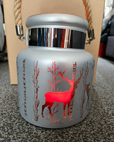 Large frosted glass stag - frosted,