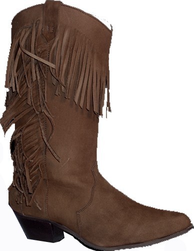 Ladies brown suede western - ladies,
