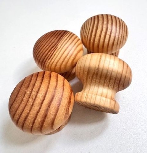 Set wooden pine knobs handle - set,