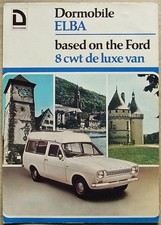 FORD 8 cwt DE LUXE VAN DORMOBILE ELBA Sales Brochure Jan 1973 #FB399