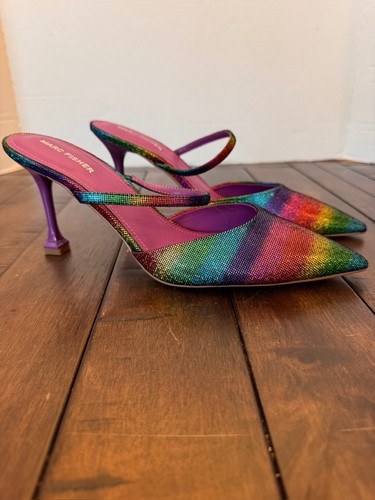 Marc fisher rainbow heels - rainbow, sz