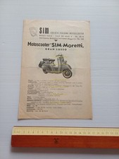 SIM Moretti scooter 125 Gran Lusso-Sidecar Weekend-Simcar engine Puch leaflet