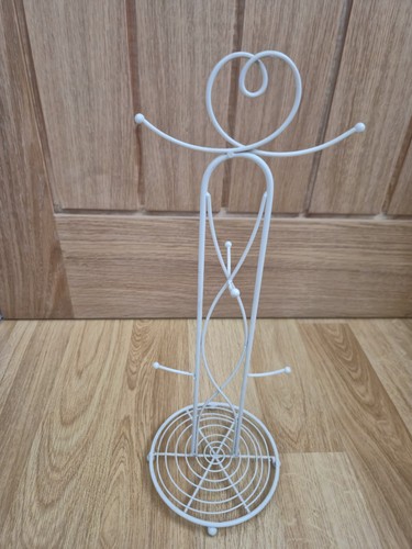 Cream metal mug tree - cream,