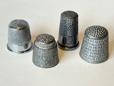 4x Vintage White Metal /