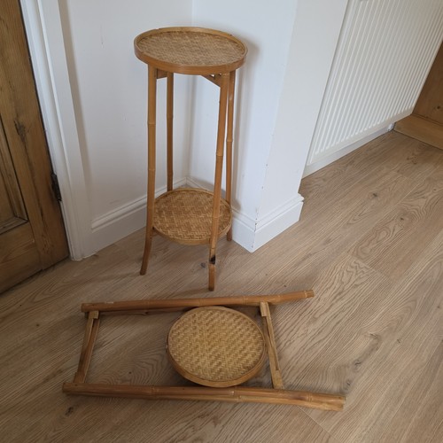 Pair vintage bamboo rattan - vintage,