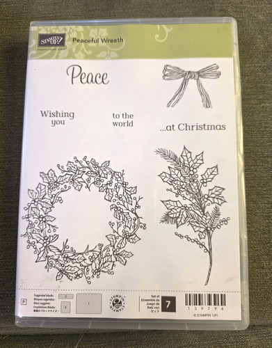 Stampin peaceful wreath - stampin',