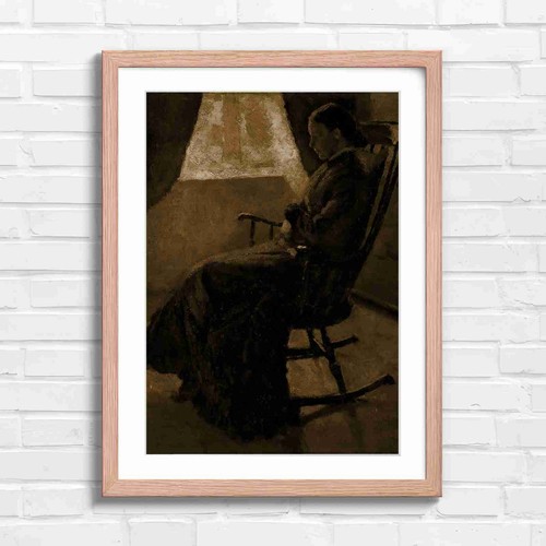Dark victorian woman rocking - dark,