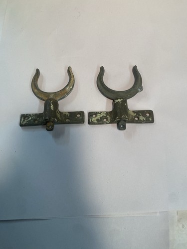 Pair vintage galvanized oar - pair,
