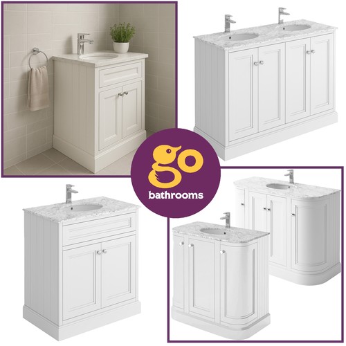 White traditional vanity - white,