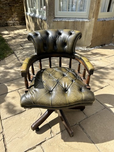 Vintage green leather - green,
