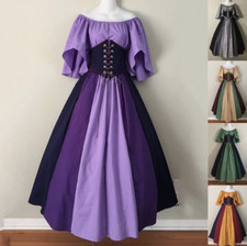 Vintage Women Renaissance Medieval Victorian Fancy Dress Gothic Cosplay Costume