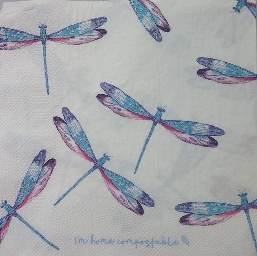 Dragonfly ply decoupage - dragonfly, 3-ply