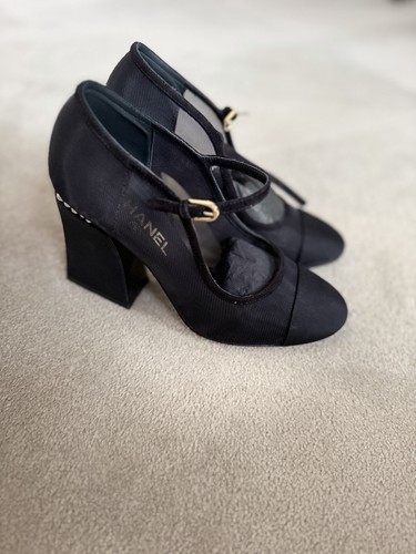 Chanel mesh and - pearl, heels