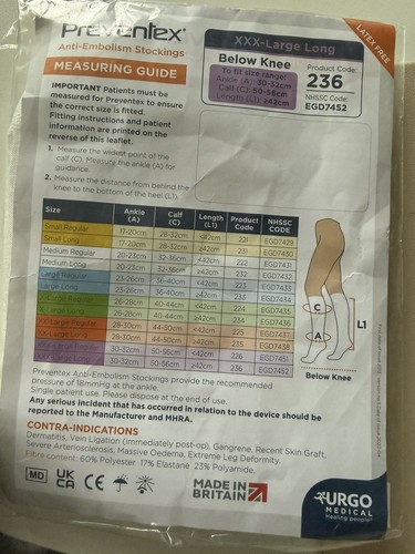 Preventex anti embolism - preventex, anti-embolism