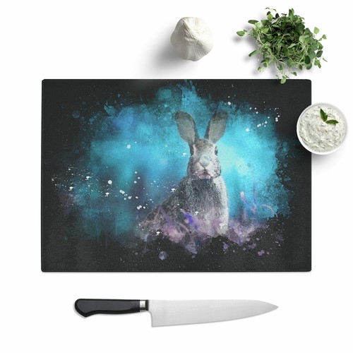 Curious hare glass chopping - hare,