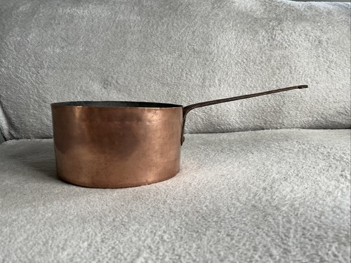 Antique french copper pan - french, 9”