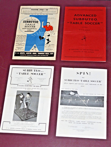 Subbuteo football paperwork