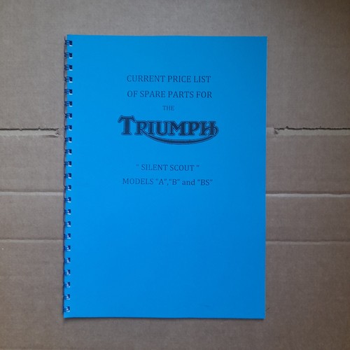 Triumph pre war parts book - parts, book-