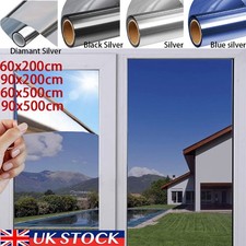 One Way Mirror Window Film UV Reflective Privacy Tint Foil Home Glass Sticker UK