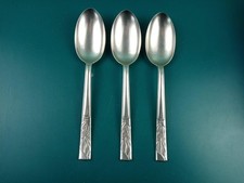 3 desert spoons, Sheffield epns A1, sllverplate Art Deco pattern loc5-06