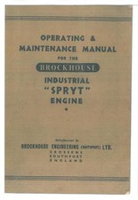 Brockhouse Industrial Spryt Engine Operators Manual