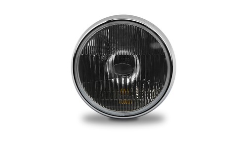 Headlight round chrome - round, rim