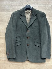 Barbour Men’s Dark Olive Green Blazer Tweed Jacket, New Without Tags Size C42 XL