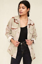 Vintage 1990s Women's US army desert oversized camouflage jacket coat military w