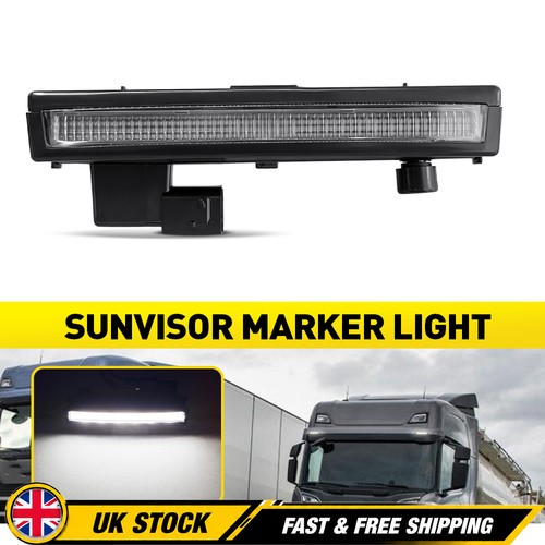 White led sun visor - white, front
