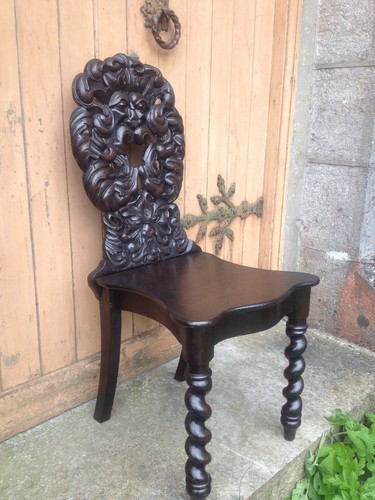 Carved victorian oak green man - carved,