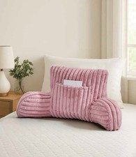 Large Cuddle Cushion Fleece Bed Rest Pillow With Arms Reading Chair Back Support