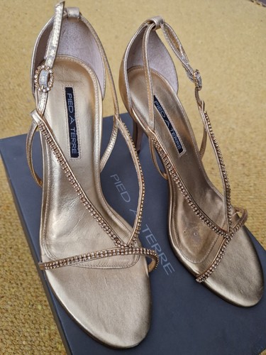 Pied terre gold sandals - a,
