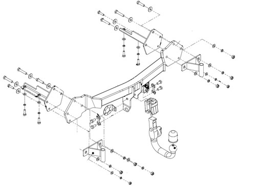 Detachable tow bar for - for, x5