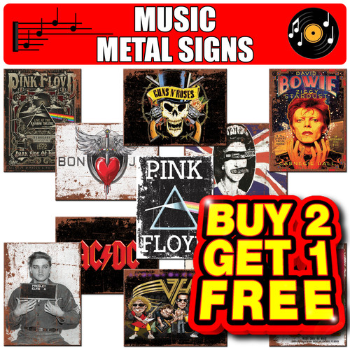 Music metal signs retro - metal,