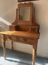 VINTAGE RUSTIC PINE DRESSER WITH FRENCH STYLE MIRROR 