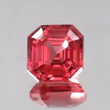AAA Natural Ceylon Padparadscha Sapphire Loose Gemstone Asscher Cut 9x9 mm