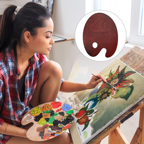 1pc wooden painting pallet - wooden,