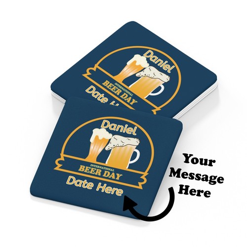 Personalised beer mats drinks - personalised,