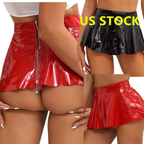 Womens pvc leather wet look - us,