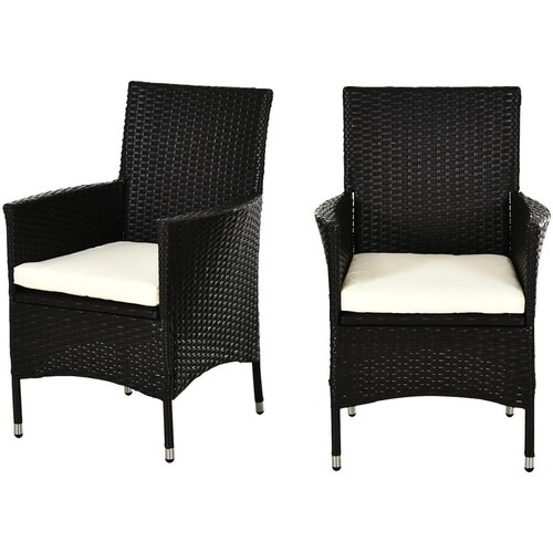 2pc outdoor rattan armchair - outdoor,