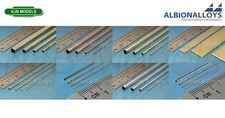Albion Alloys Metric Modeling Metal Rods, Tubes, Strips, Sheets - Brass & Other