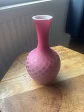 Victorian-era pink cased glass