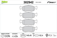 302942 BRAKE PAD SET, DISC BRAKE FITS FOR FIAT 500 C 1.0 MILD HYBRID