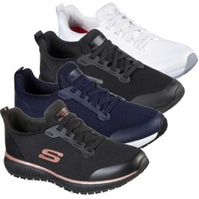 Womens Skechers Squad Slip Resistant Work Memory Foam Trainers Sizes 4 to 9